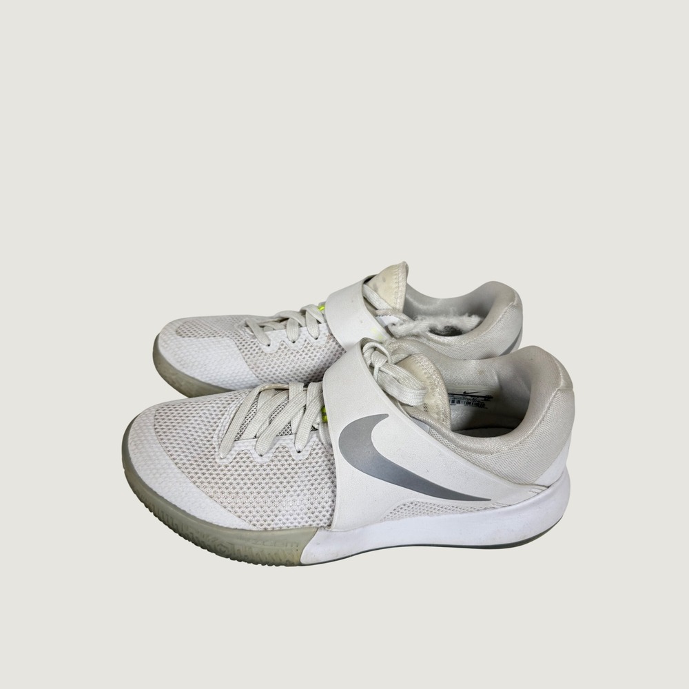 Nike Zoom Live II Mens Basketball Shoes White Silver 852421-117 Size 8